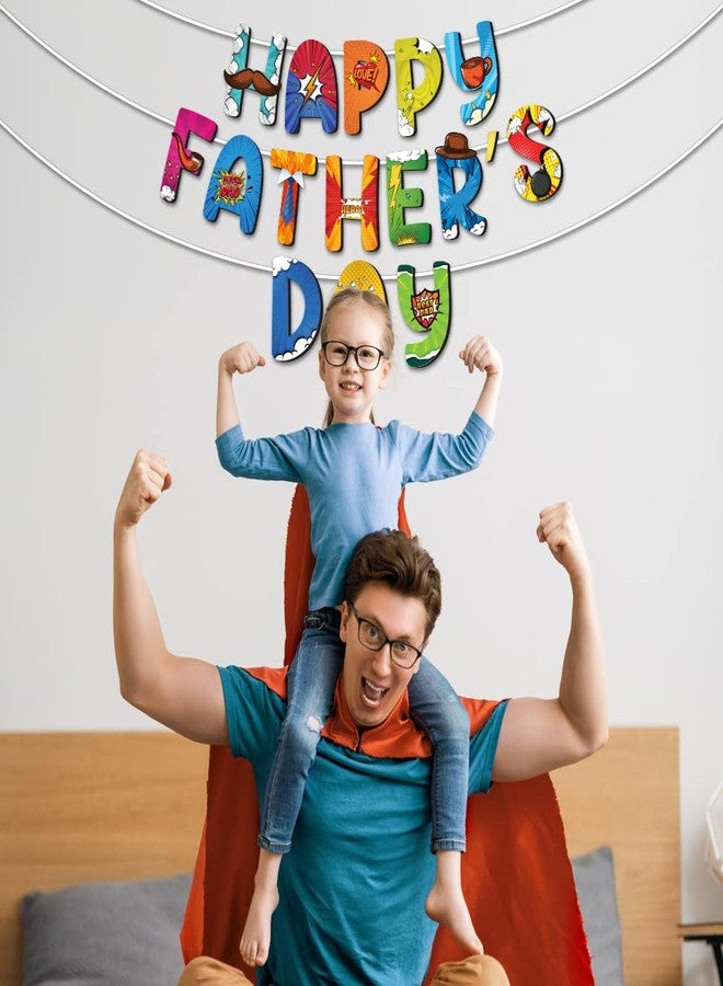 Festiko® Happy Father's Day Banner Decoration, Superhero Theme Father's Day Decoration, Fathers day Party Decoration - Image 5